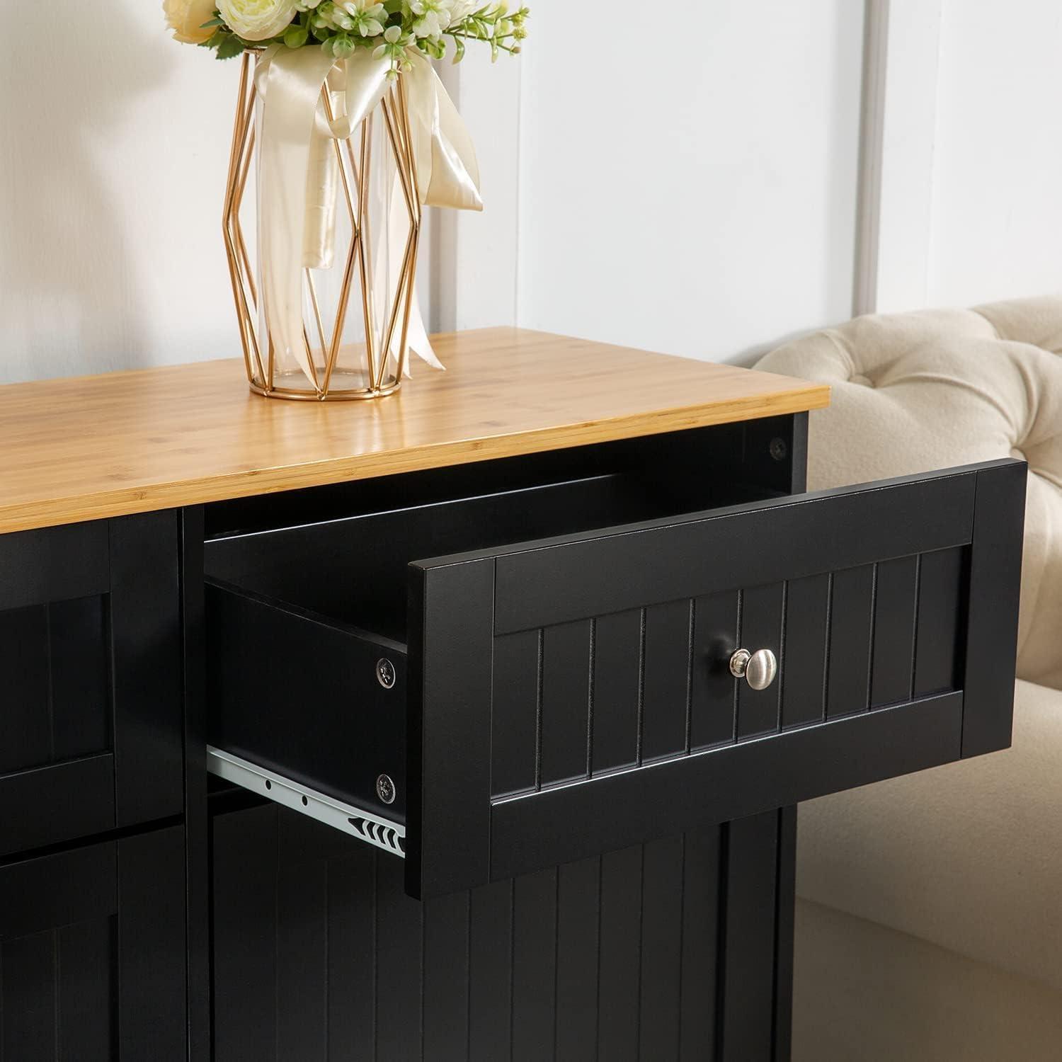 Betterhood Havant Double Tilt Out Trash Cabinet 20 Gallons Wooden Free Standing(Not include trash can)