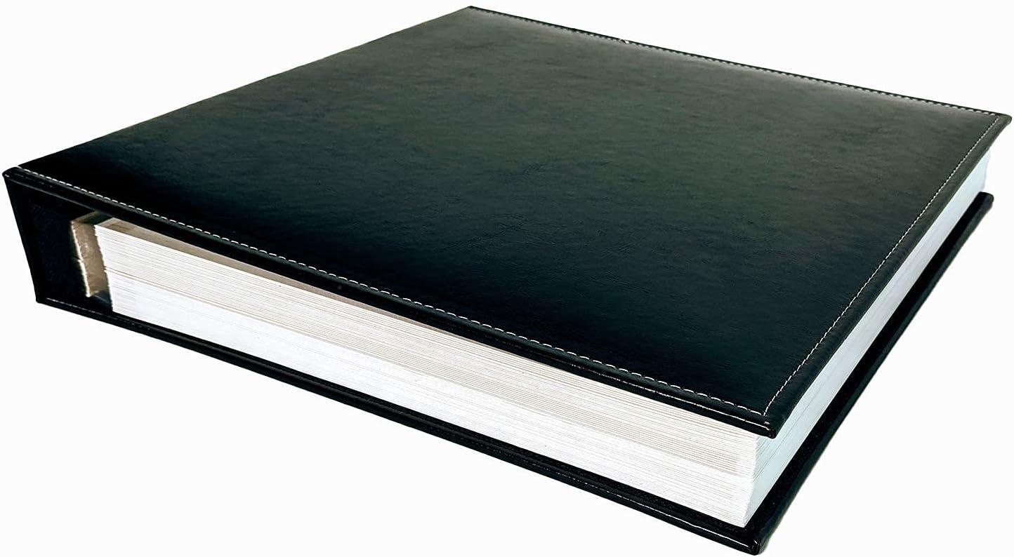 BEACHWATER POOL & SPA, LLC Photo Album Self Adhesive, 100 Pages 50 Sheets, Self Stick Sheet, Scrapbook, Picture Book, 4X6, 5X7, 8X10, 8-1/2X11, Replaceable Pages