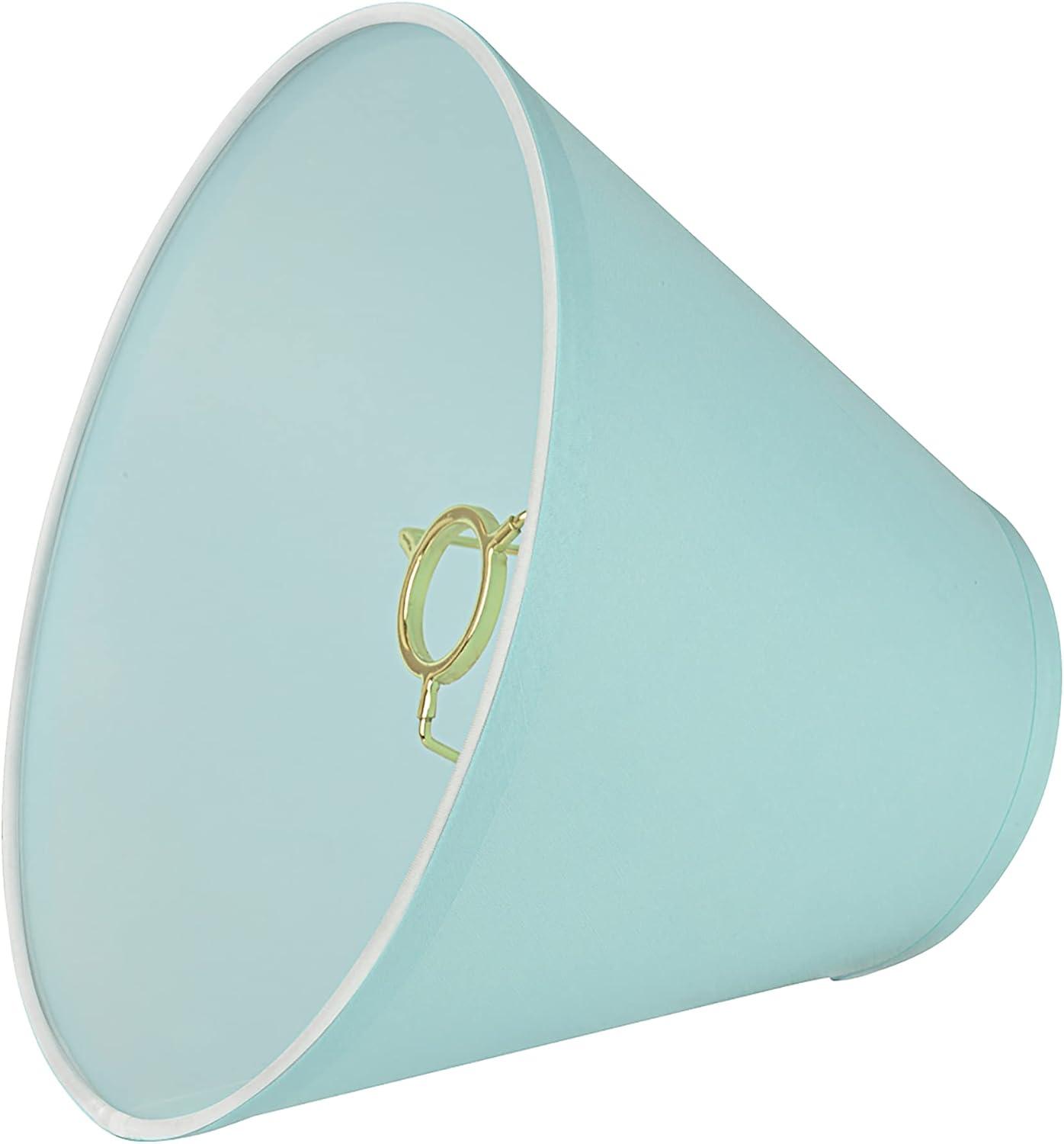 Aspen Creative 58927 Transitional Hardback Empire Shape UNO Construction Lamp Shade in Light Blue, 10" Wide (5" x 10" x 8")