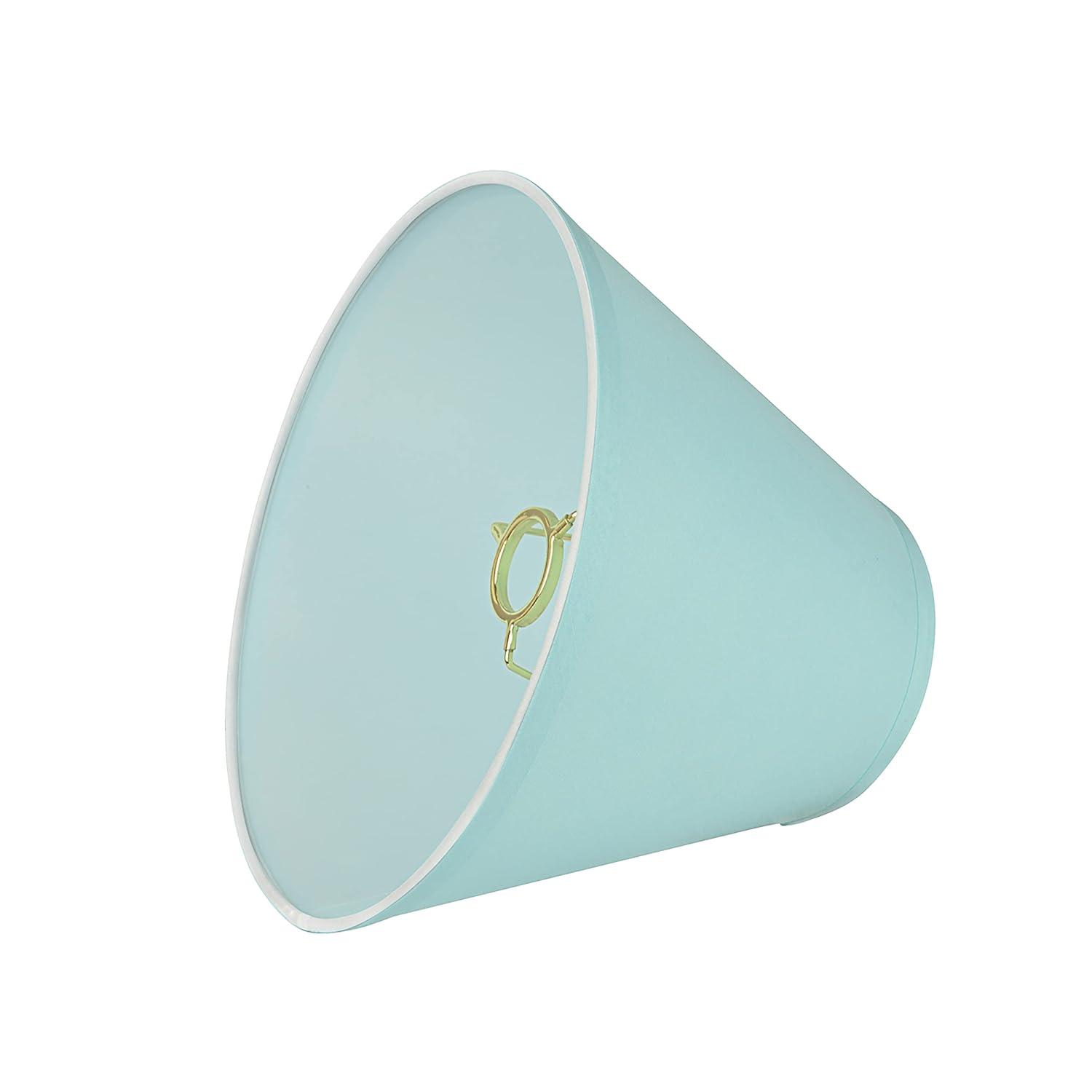 Aspen Creative 58927 Transitional Hardback Empire Shape UNO Construction Lamp Shade in Light Blue, 10" Wide (5" x 10" x 8")