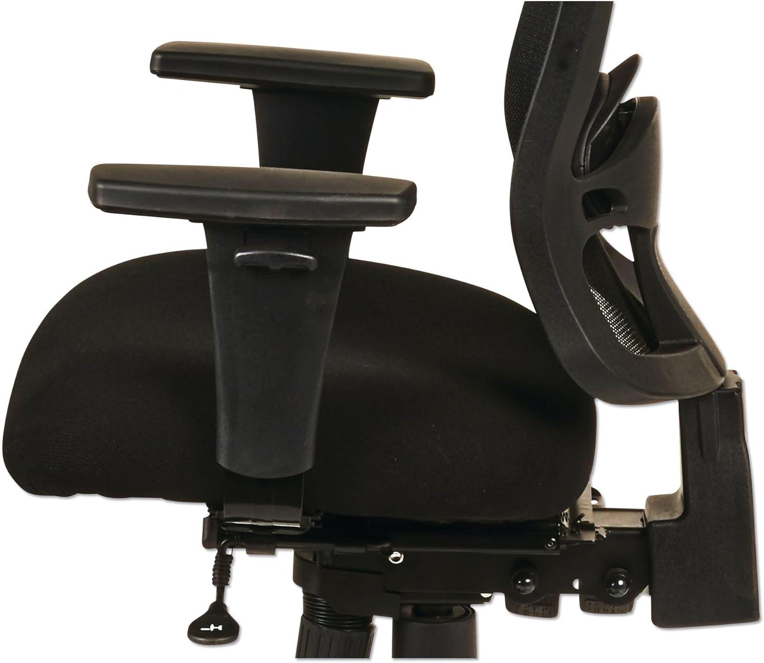 Alera Alera Etros Series Mid-Back Multifunction with Seat Slide Chair, Supports Up to 275 lb, 17.83" to 21.45" Seat Height, Black