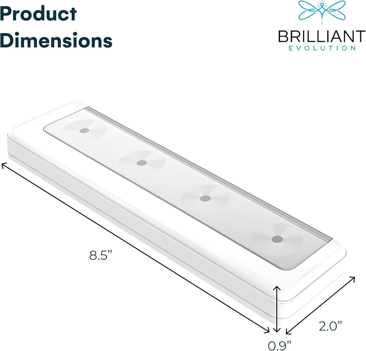 Brilliant Evolution Wireless Ultra Thin LED Light Bar-Pack of 1- White