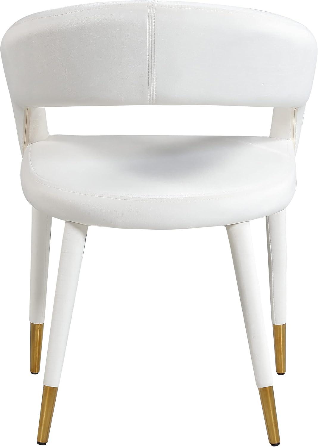 Meridian Furniture Destiny Cream Velvet Dining Chair