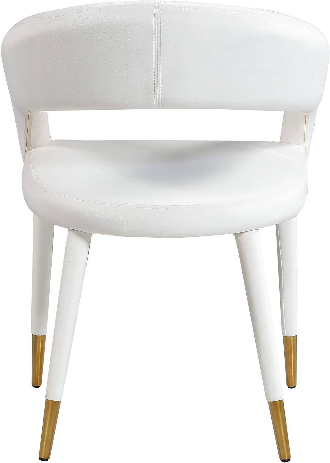 Meridian Furniture,Destiny Cream Velvet Dining Chair