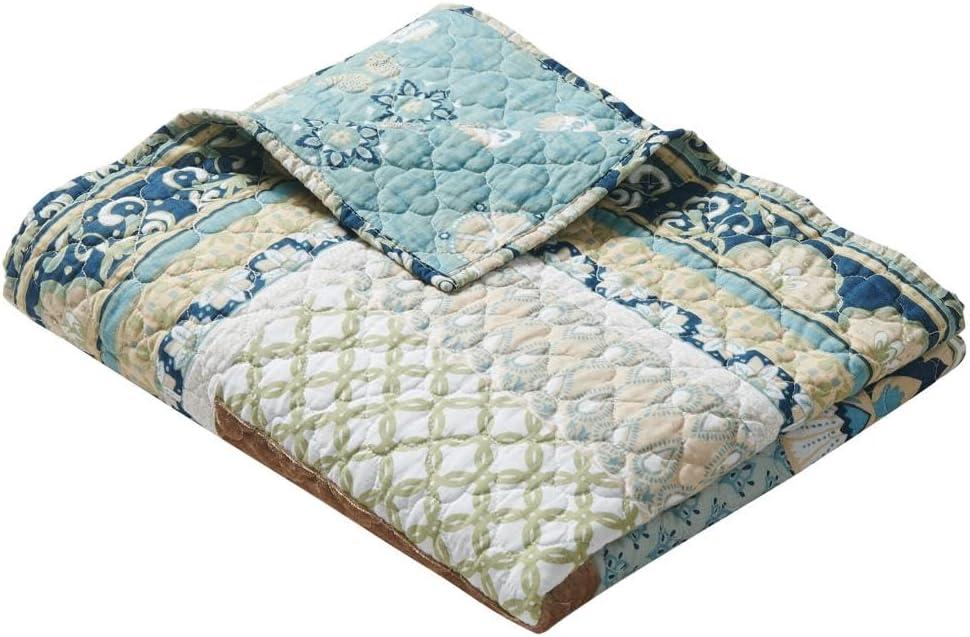 Greenland Home Fashions Thalia Embellished Reversible Quilted Cotton Throw