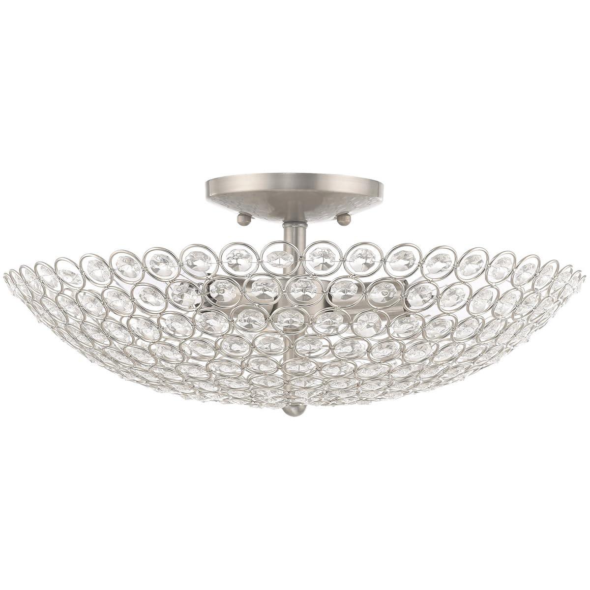 Livex Lighting Cassandra 3 - Light Flush Mount in  Brushed Nickel