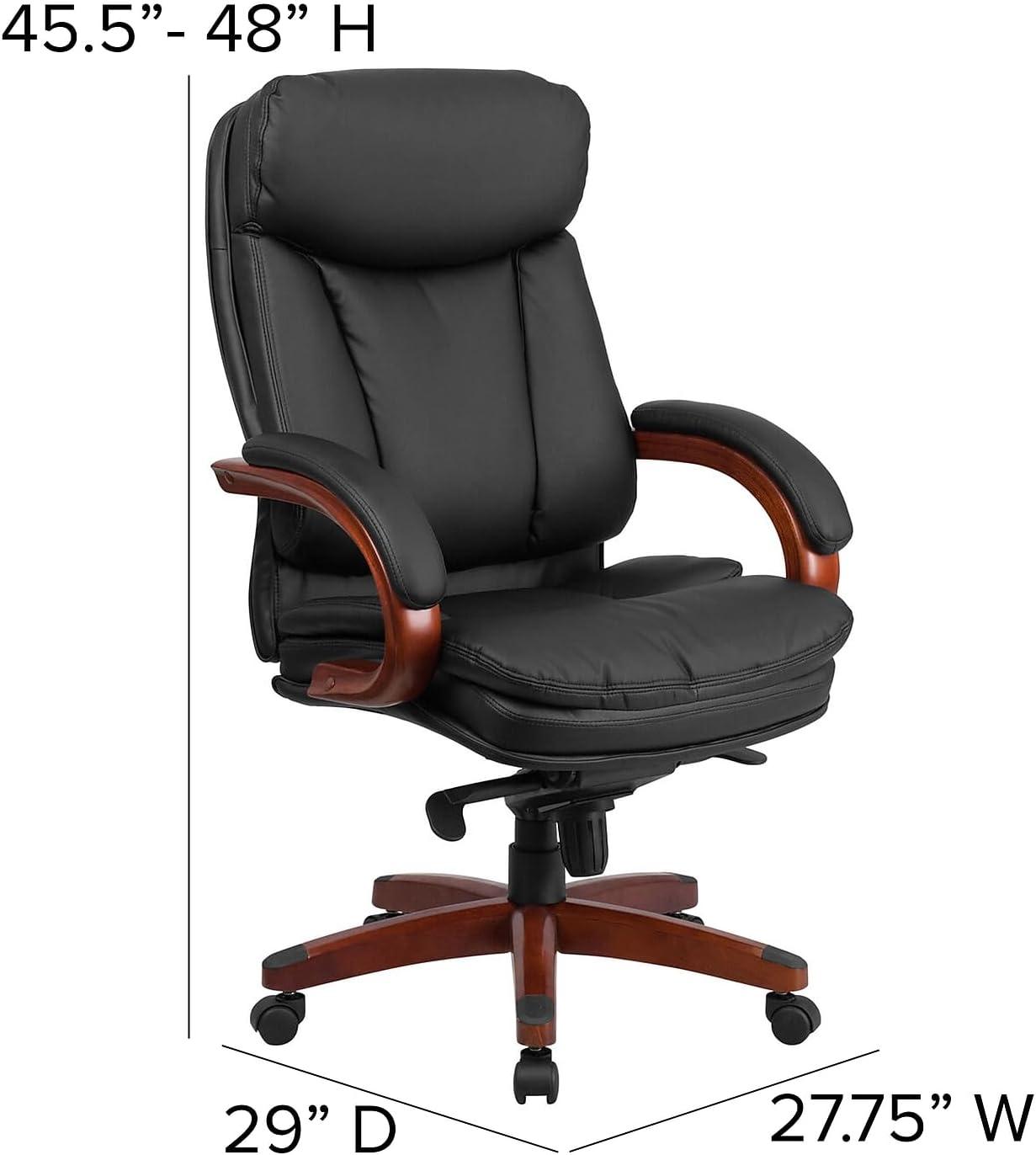 Flash Furniture High Back LeatherSoft Executive Swivel Ergonomic Office Chair with Synchro-Tilt Mechanism