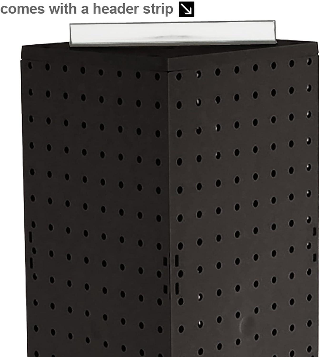 Azar Displays 703385-BLK Four-Sided Revolving 8"W x 20"H Pegboard Counter Display