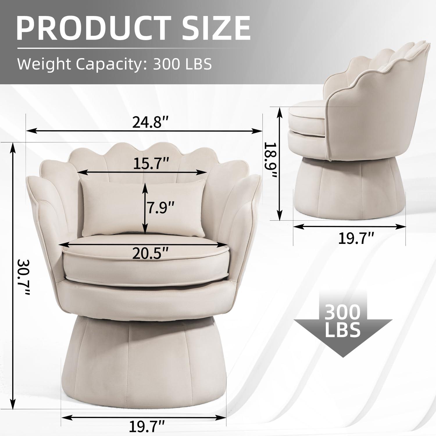 House of Hampton® Upholstered Velvet Swivel Barrel Accent Chair (Set of 2)
