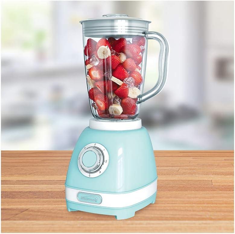Brentwood 2-Speed Retro Blender with 50-Ounce Plastic Jar in Blue