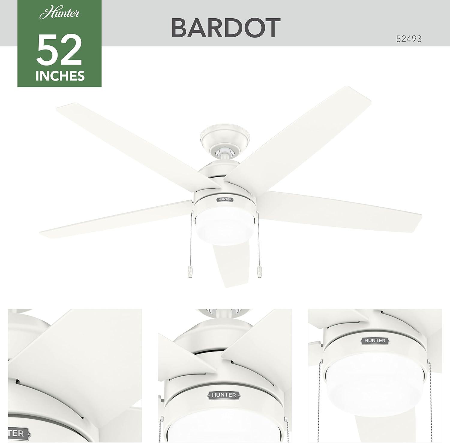 Bardot 52" 5 - Blade Ceiling Fan With Lights and Pull Chains