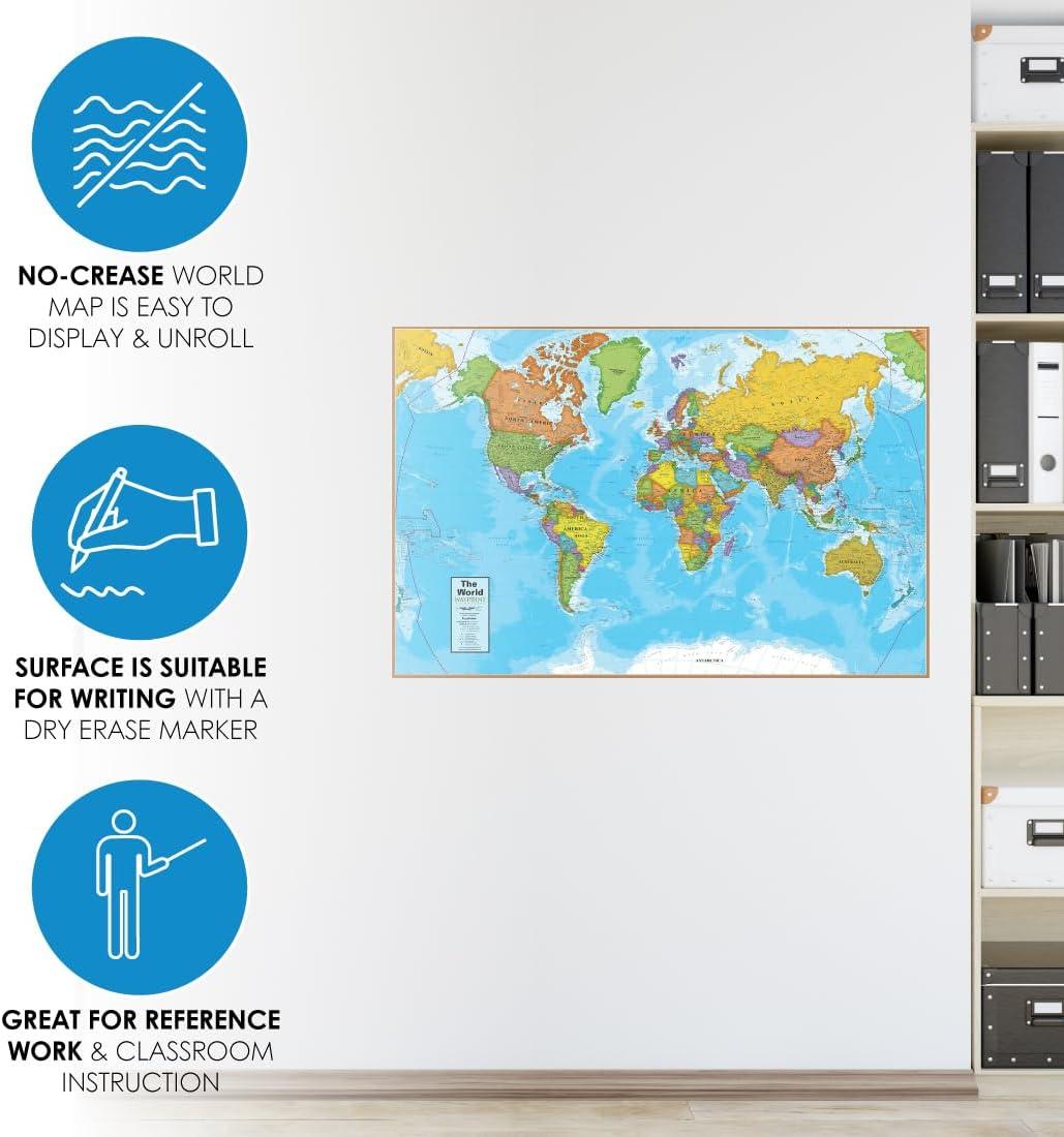 Waypoint Geographic Laminated Wall Maps