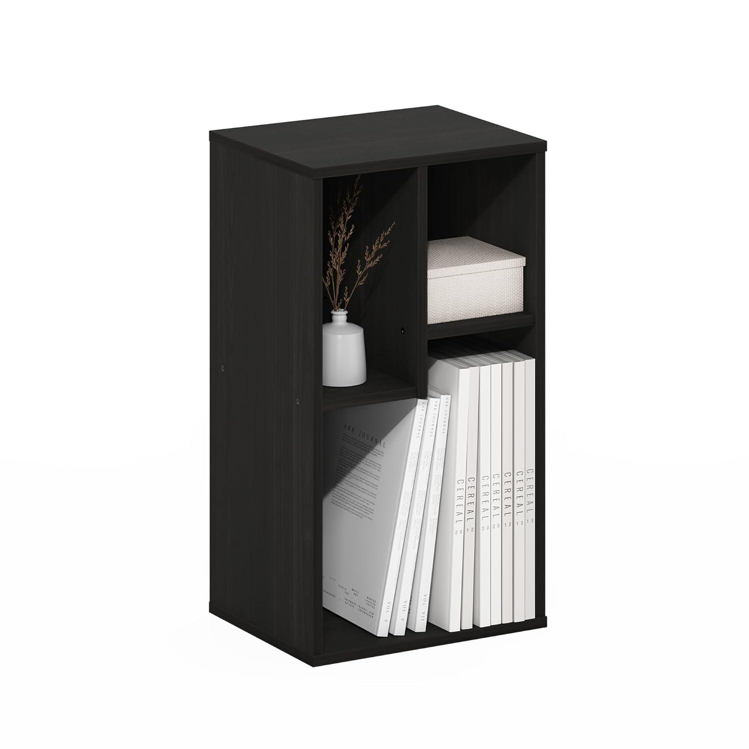 Furinno Daly 3-Cube Irregular Cubes Bookcase, Bookshelf, Storage Organizer, Espresso