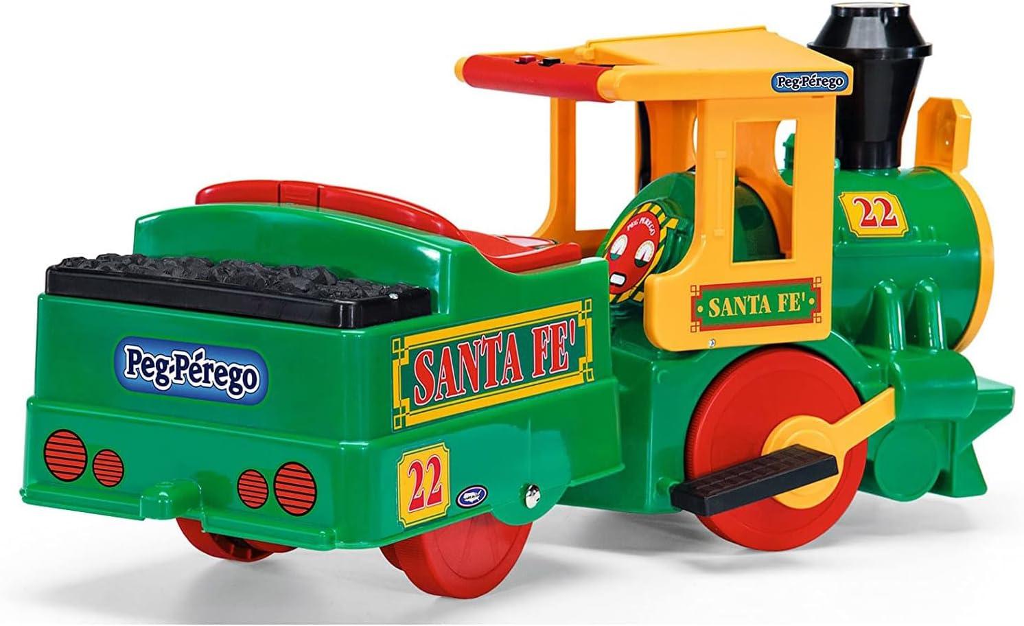 Santa Fe Green and Yellow 6-Volt Battery-Powered Ride-On Train