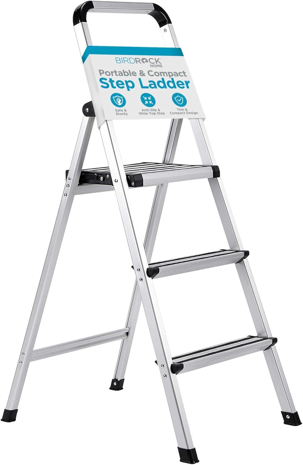 BirdRock Home 2 - Step Plastic Folding Step Ladder