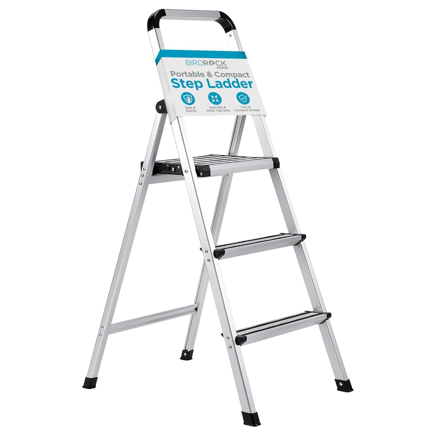 BirdRock Home 2 - Step Plastic Folding Step Ladder