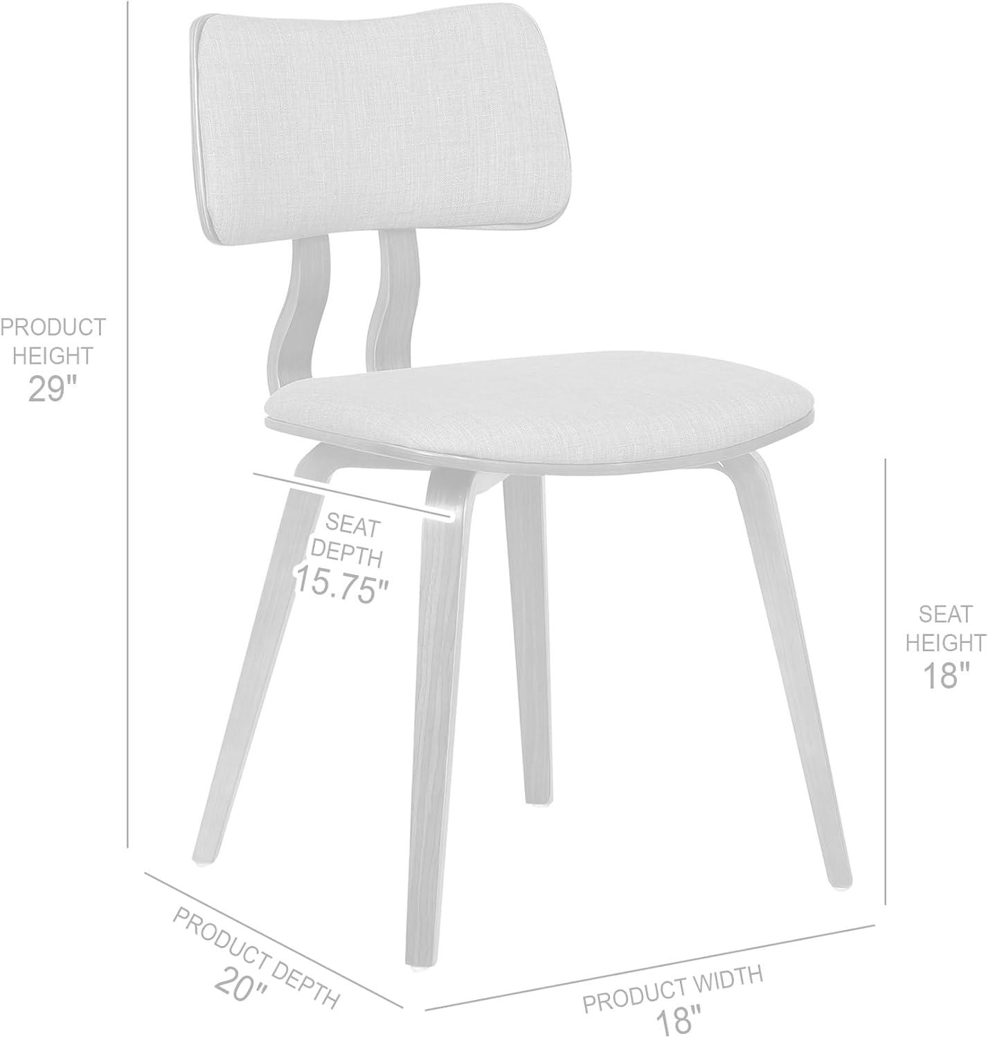 Jaguar Mid-Century Modern Kitchen Dining Table Accent Chair in Walnut Wood and Green Fabric