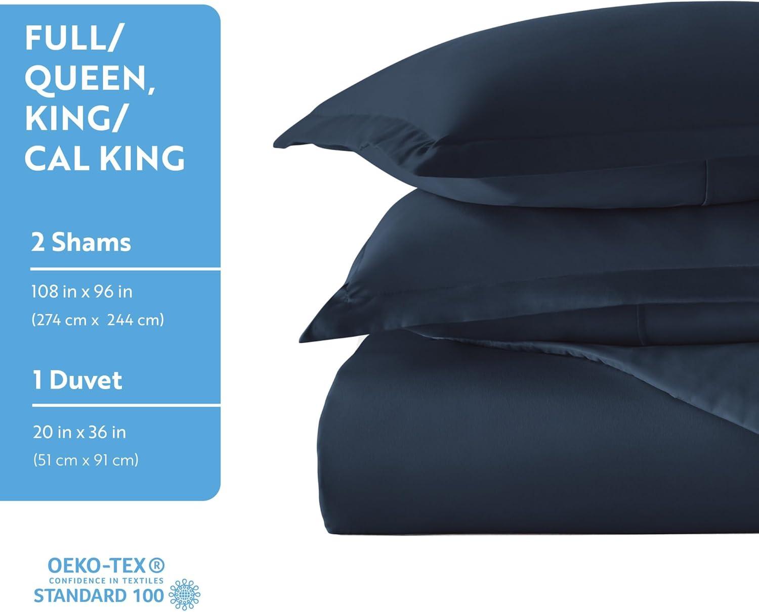 Ienjoy Home Home 3 -Piece Navy Full/Queen Duvet cover Set