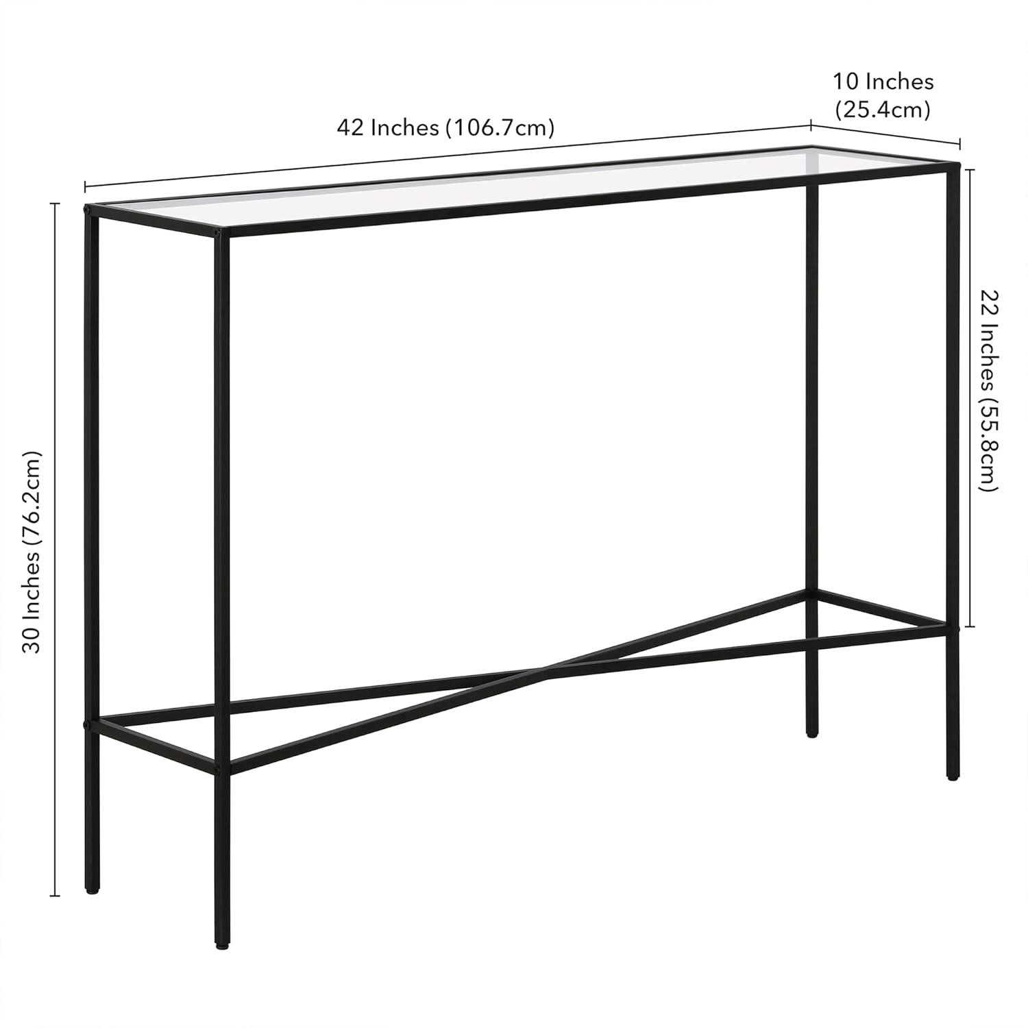 Henn&Hart Brass Coffee Table with Glass Top