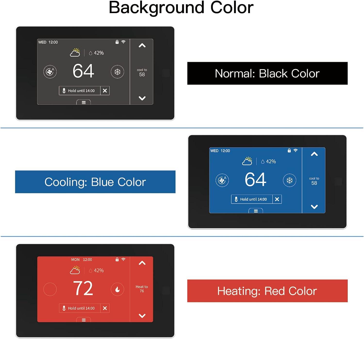 MOES Smart Programmable Thermostat for Home with Zone Remote Sensor and C-Wire Adapter, Tuya/Smart Life Remote Control Work with Alexa and Google Assistant, 7 Day Programmable, C-Wire Optional, 24VAC