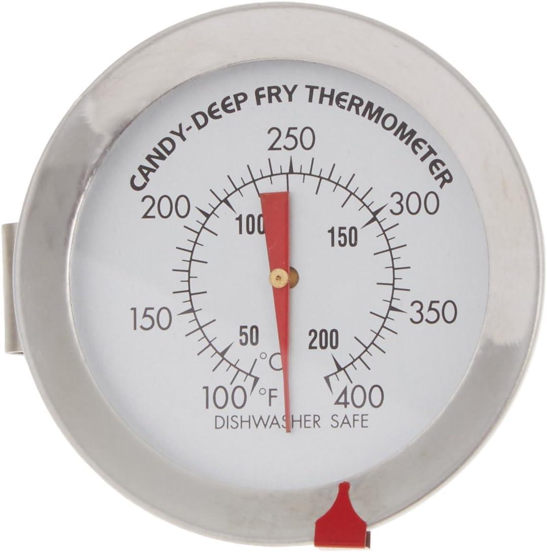 Stainless Steel Analog Candy and Deep Fry Thermometer, 2.75 x 5.75 inches