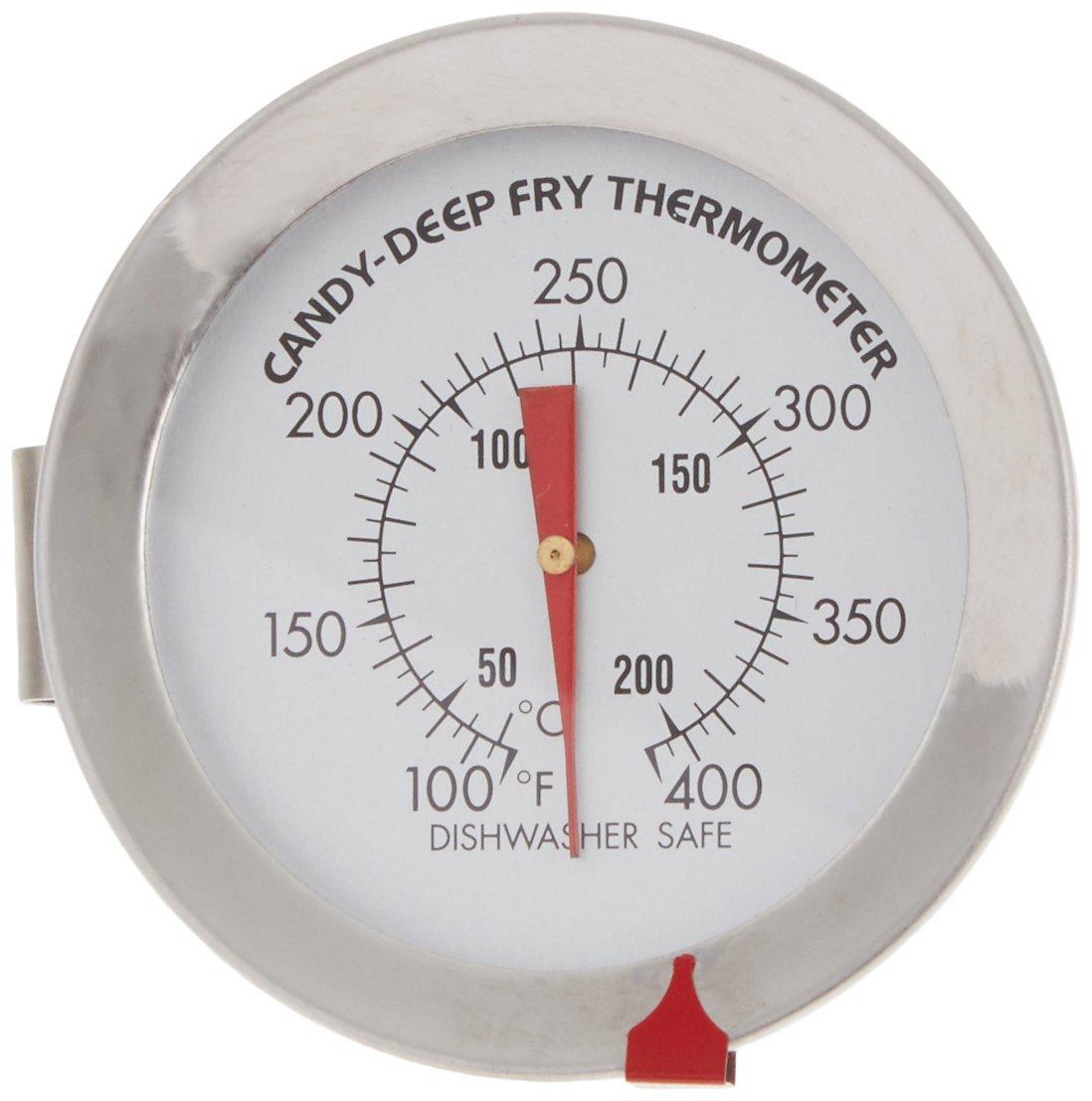 Stainless Steel Analog Candy and Deep Fry Thermometer, 2.75 x 5.75 inches