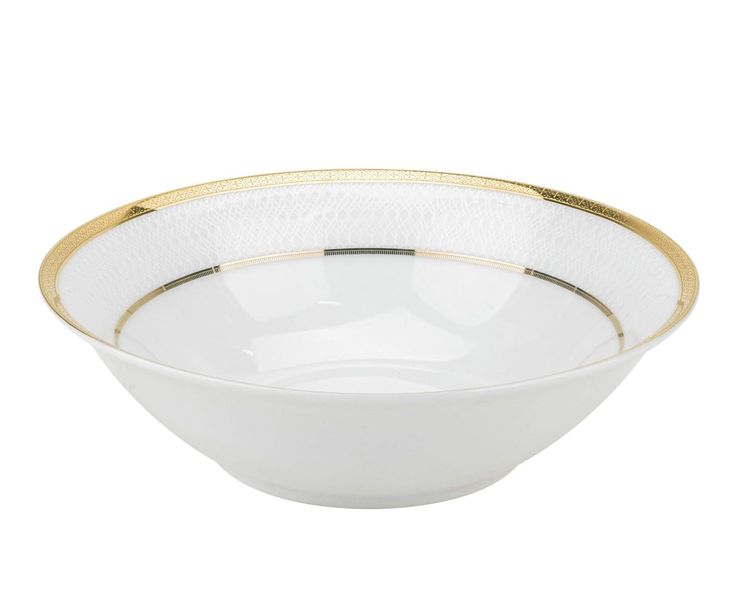 Lorren Home Trends 24 Piece Gold Porcelain Dinnerware Service for 4-Josephine