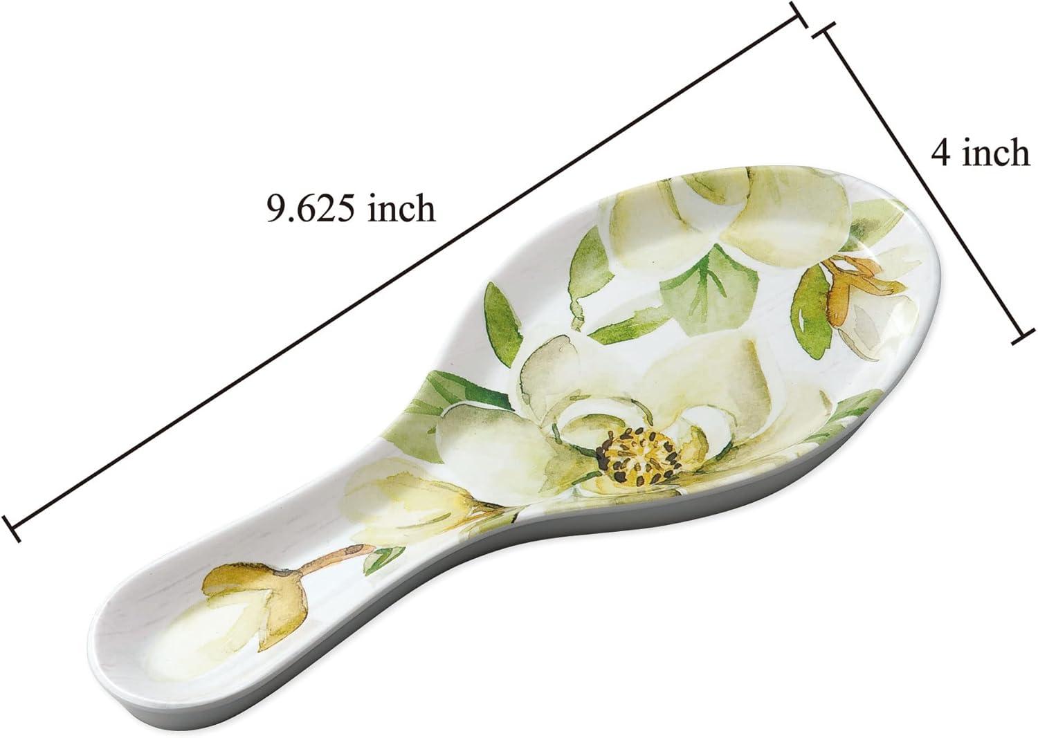 Gourmet Art Melamine Spoon Rest/Spoon Holder (Magnolia)