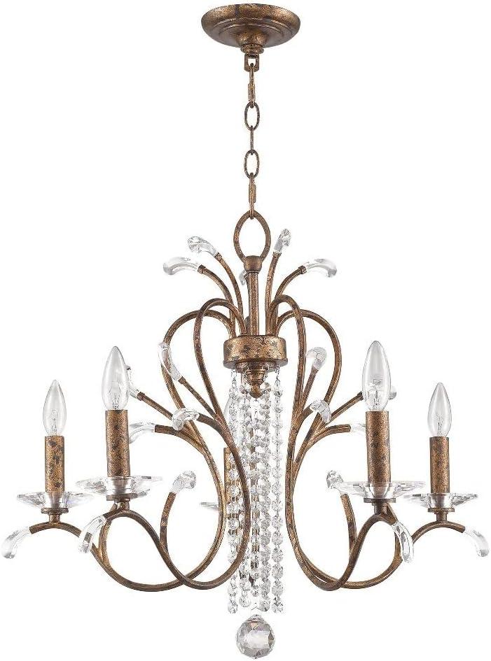 Livex Lighting 51005-91 Serafina 5-Light Chandelier, Brushed Nickel, 22