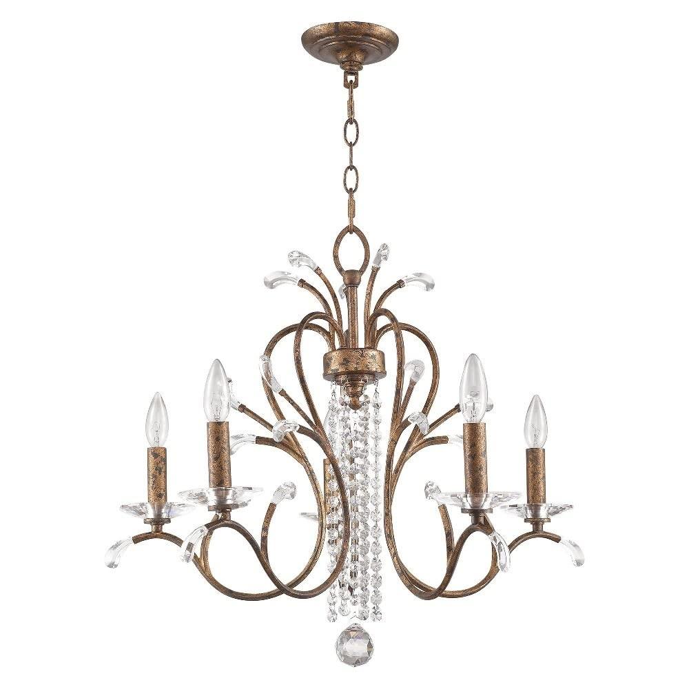 Livex Lighting 51005-91 Serafina 5-Light Chandelier, Brushed Nickel, 22