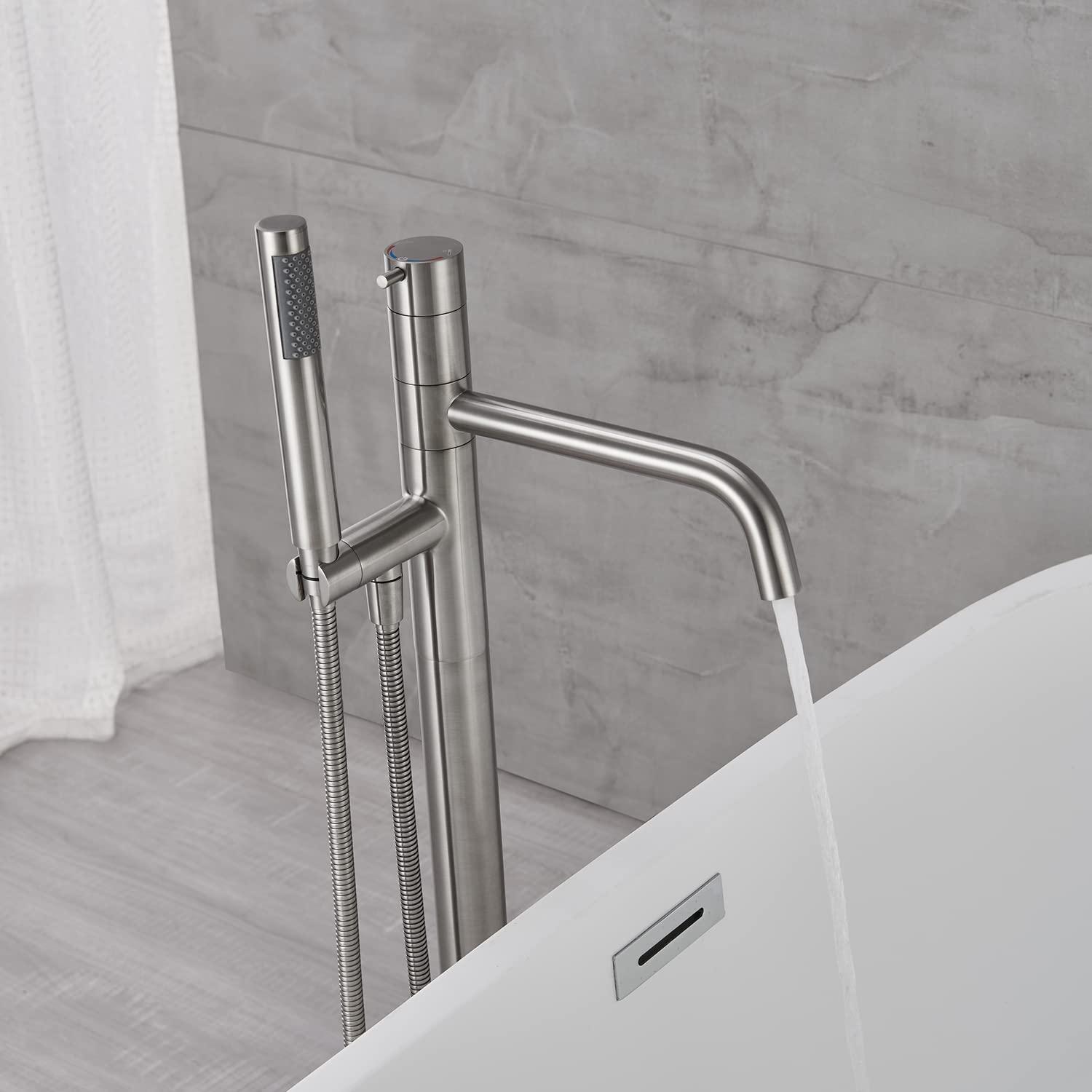 KPAIDA Floor Tub Filler with Diverter BTF54FS014NS