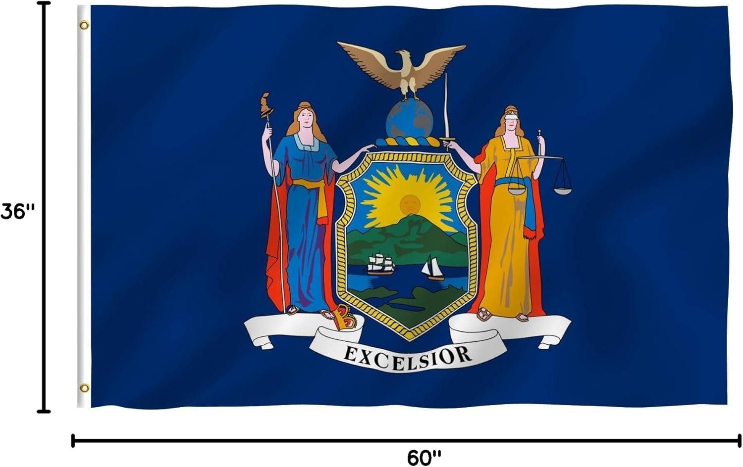 ANLEY New York State Polyester 36x60 in. House Flag