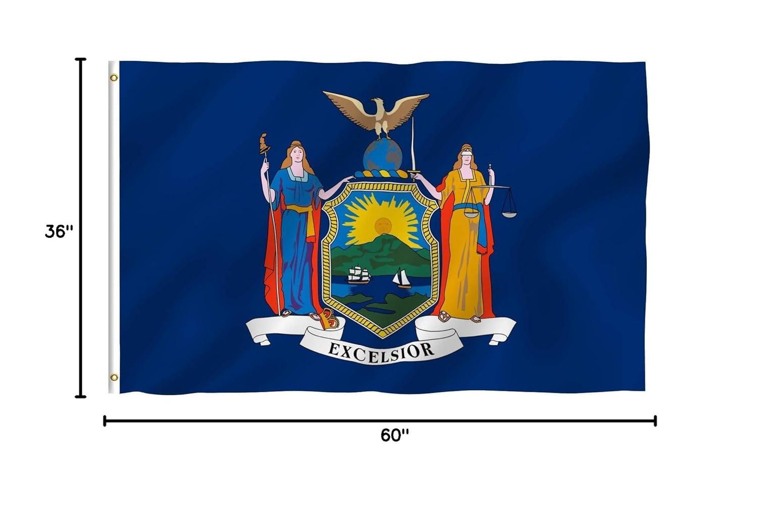 ANLEY New York State Polyester 36x60 in. House Flag