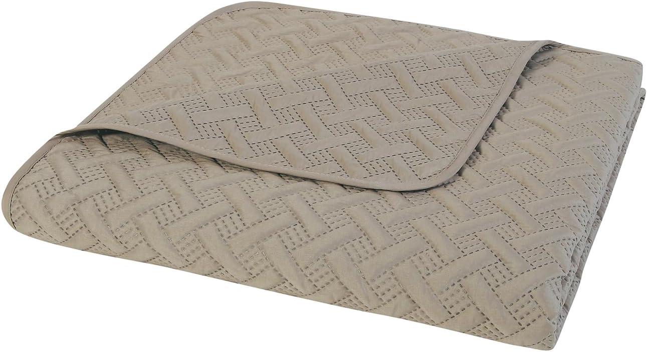 Nina Embossed Basketweave Quilt Set