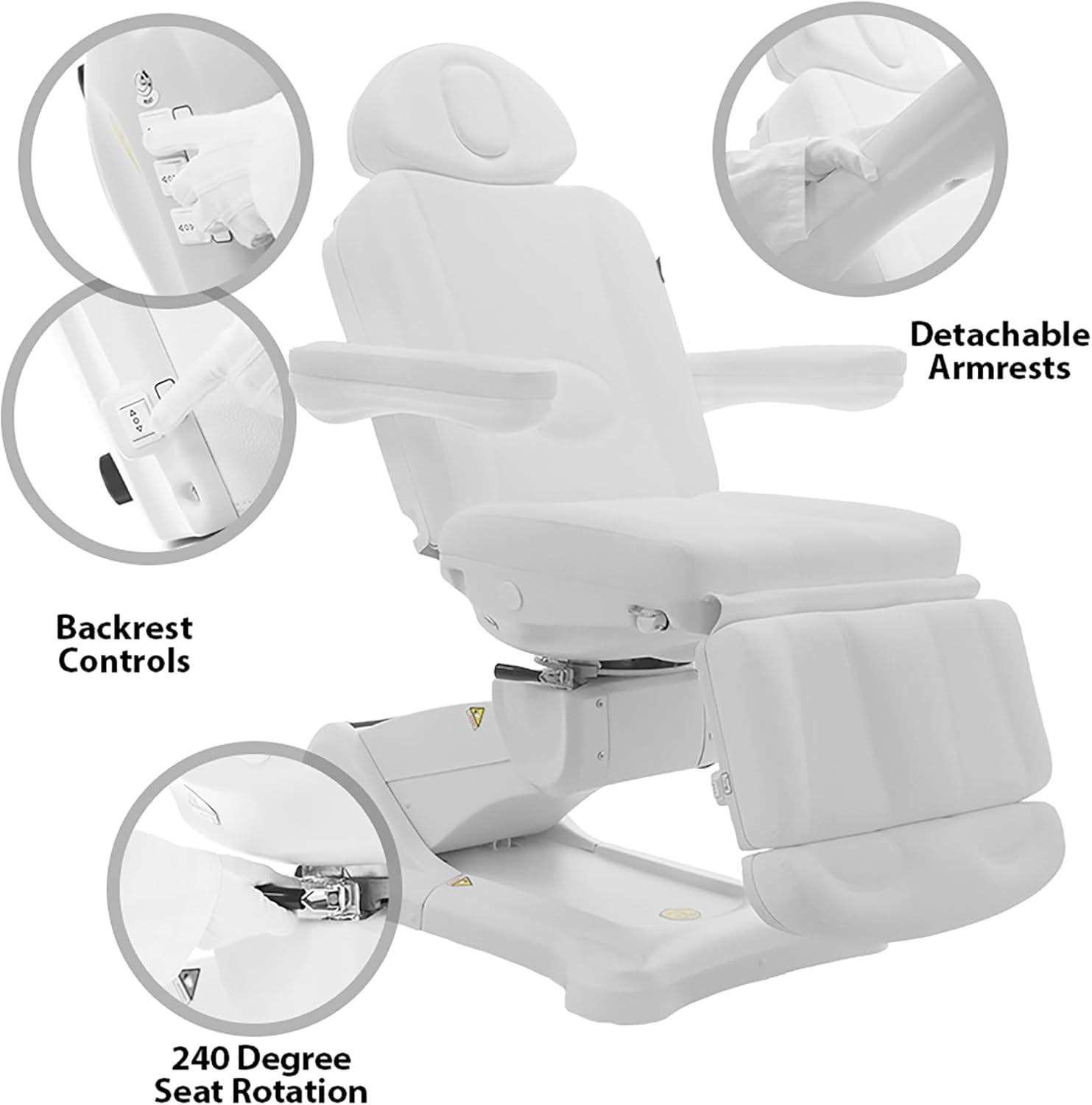 SKINACT Malibu Electric Medical Spa Treatment Chair/Table (White)