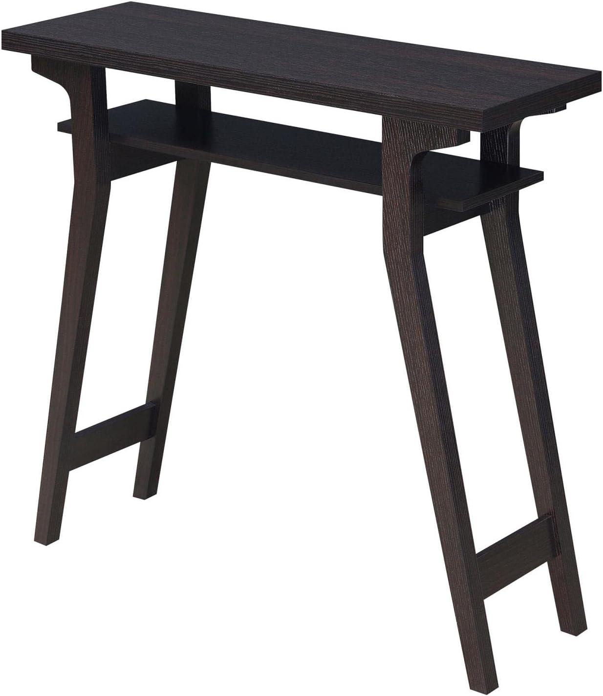 Espresso Newport Lynda 36" Wood Console Table with Storage