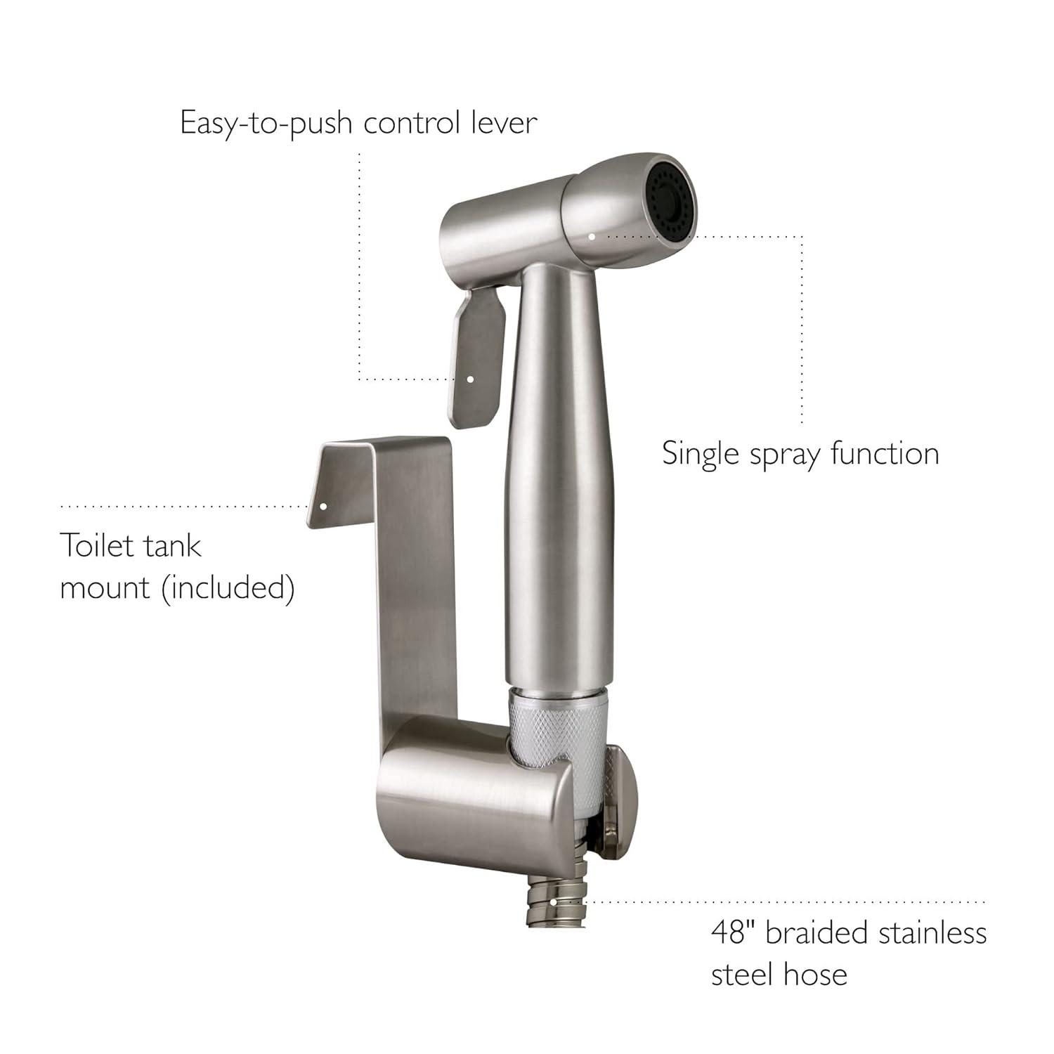 Design House Handheld Bidet Sprayer with Dual Mount and 48-Inch Hose 588913-SS