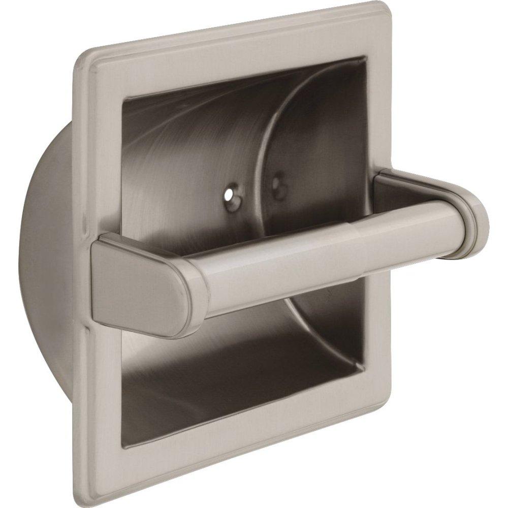 Delta Faucet 45072 Commercial Recessed Spring Rod Tissue Holder - Nickel
