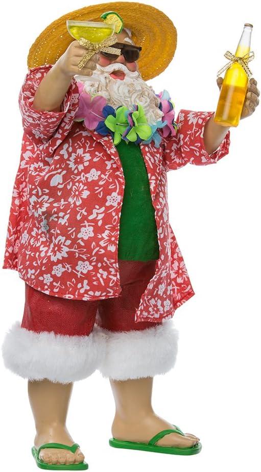 Kurt Adler Fabriche' Beach Santa, 10-Inch, 2-Piece set