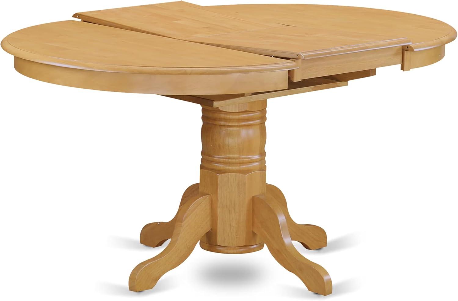 AVBO7-OAK-W - Table Set with a Dining Table and 6 Wood Chairs - Oak Finish