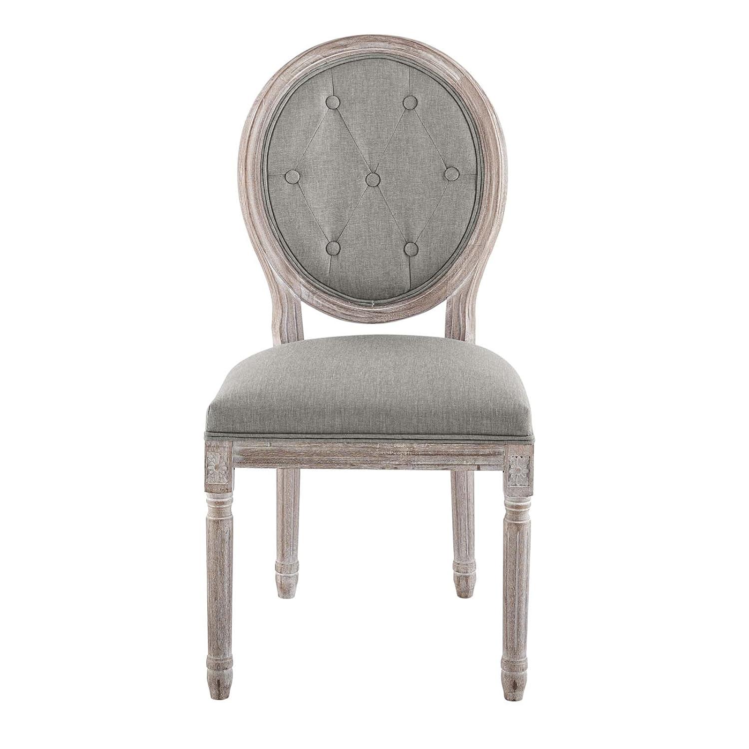 Modway Arise Vintage French Upholstered Fabric Dining Side Chair