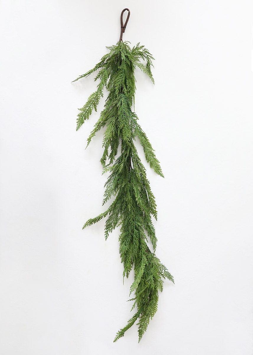 Regency International Artificial Real Touch Lebanon Cedar Swag Garland - Green - 4' x10"