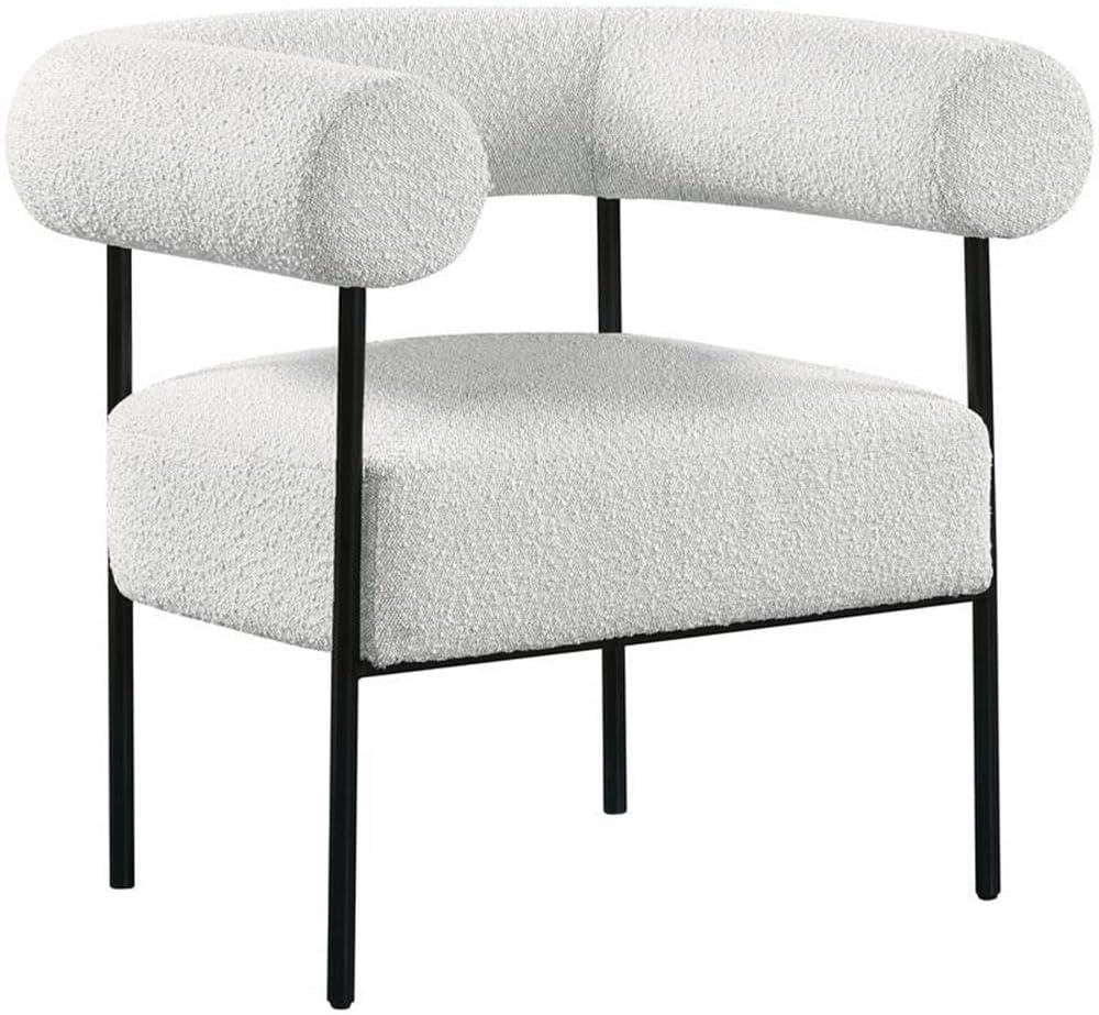 Meridian Furniture Blake Cream Boucle Fabric Accent Chair