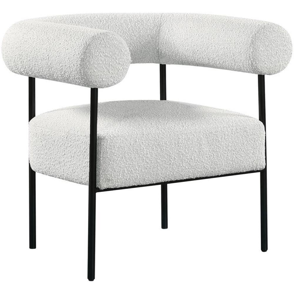 Meridian Furniture Blake Cream Boucle Fabric Accent Chair