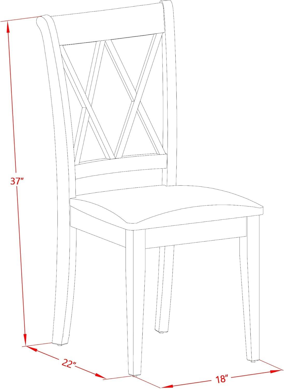 East West Furniture, Dining Chair-  Mahogany Color