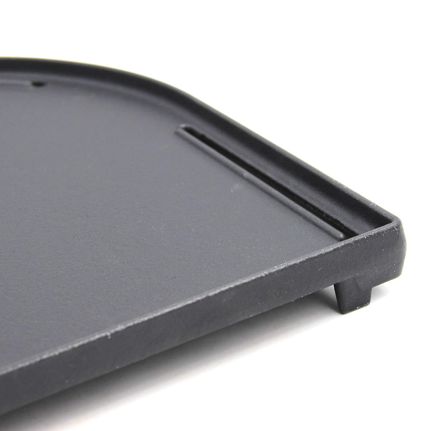 Cast Iron Half Grill Cooking Griddle for Coleman RoadTrip Swaptop Grills LX LXE LXX, Non-Stick Flat Cooking Pan BBQ Accessories, 1 Pack