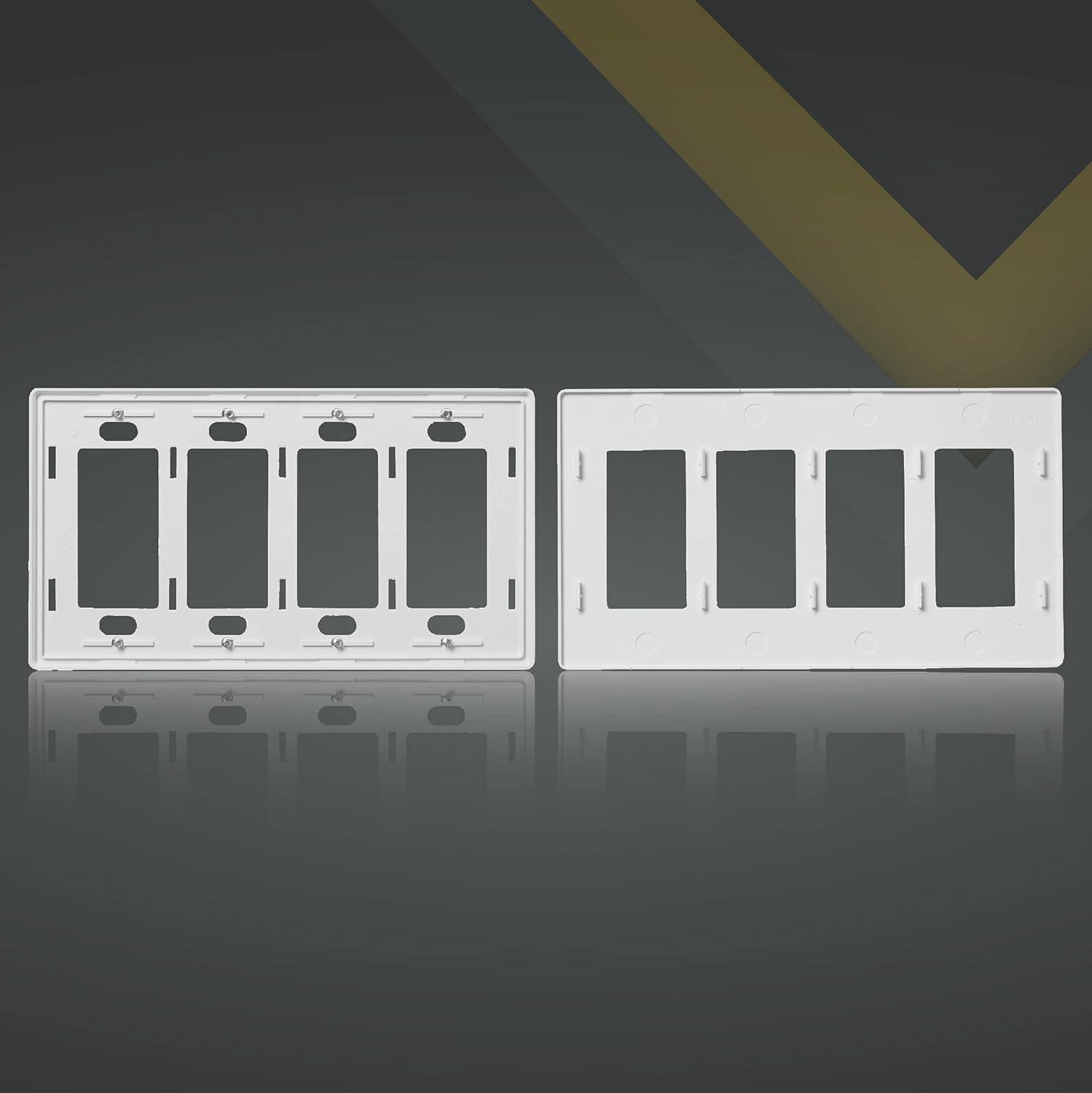 No Subject 4 - Gang Duplex Outlet Standard Wall Plate