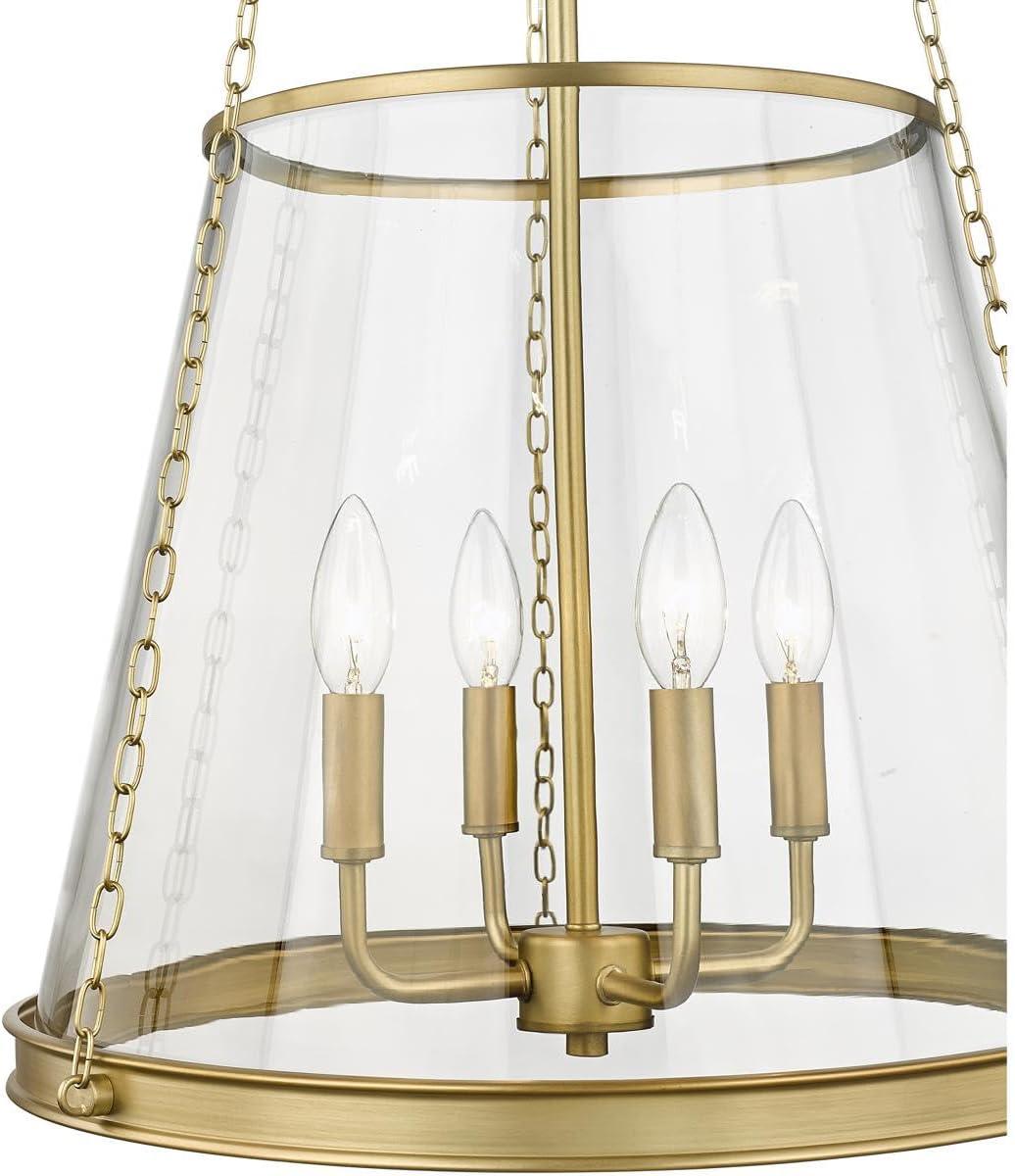 Z-Lite 341P18 Prescott 4 Light 18" Wide Pendant - Brass