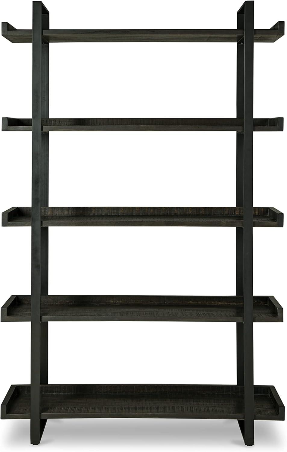 Bergton 78'' H x 48'' W Solid Wood Etagere Bookcase