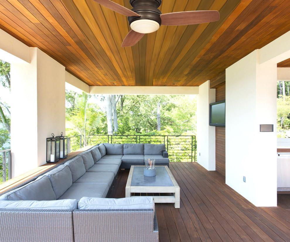 Minka Aire 44" Concept II 3 - Blade Outdoor LED Propeller Ceiling Fan with Wall Control and Light Kit Included